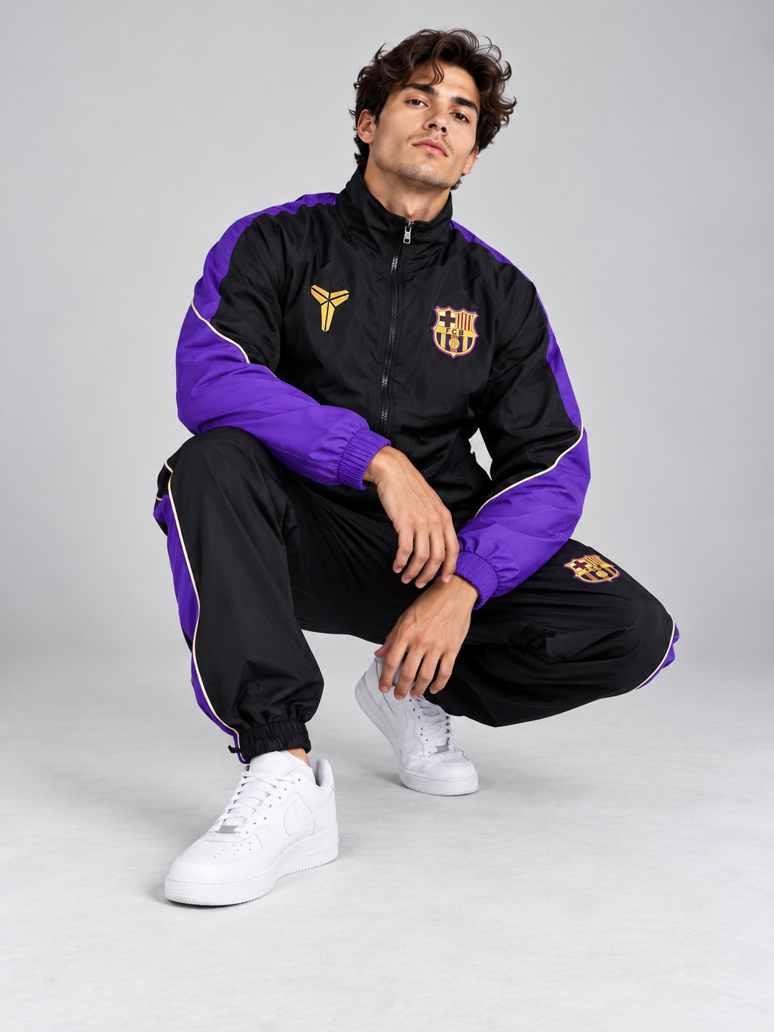 Chándal Nike — negro y morado
