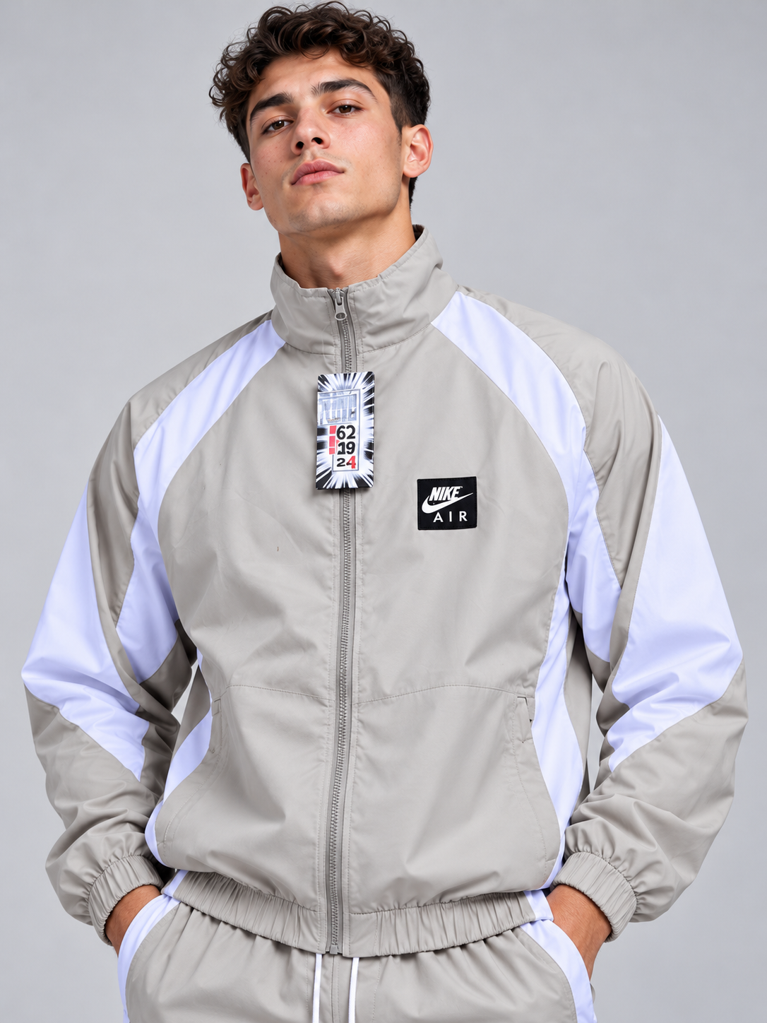 Chándal Nike — gris y blanco