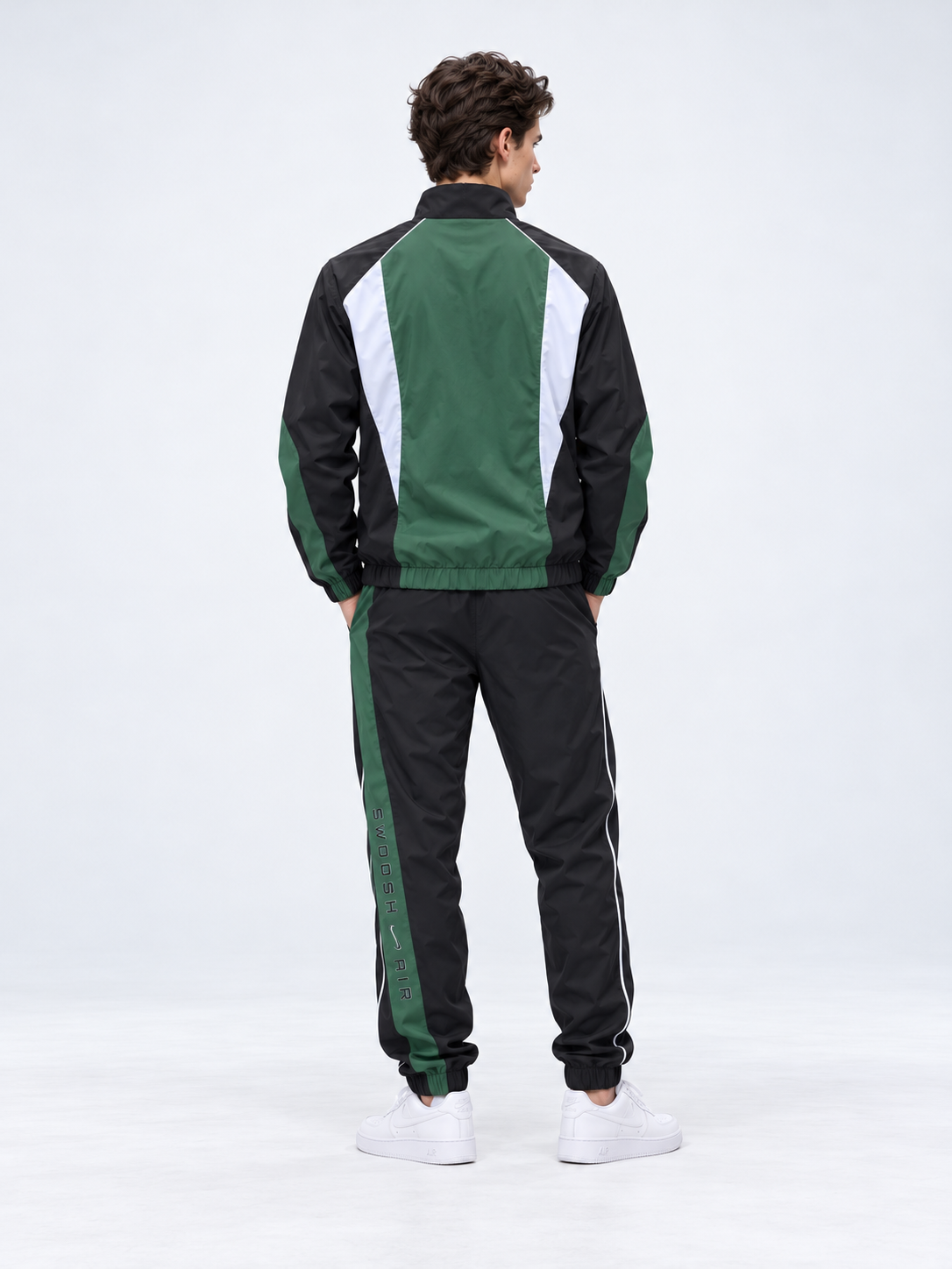 Chándal Nike — verde, negro y blanco