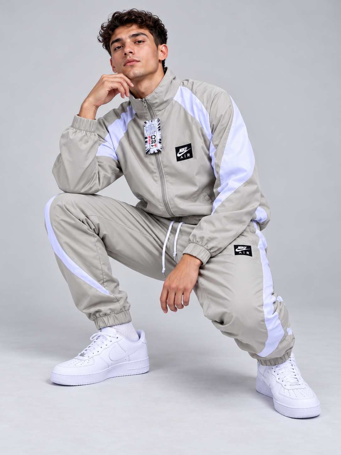 Chándal Nike — gris y blanco